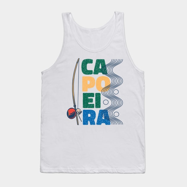 Capoeira Brazilian Martial Arts Berimbau Musical Instrument Tank Top by UNDERGROUNDROOTS